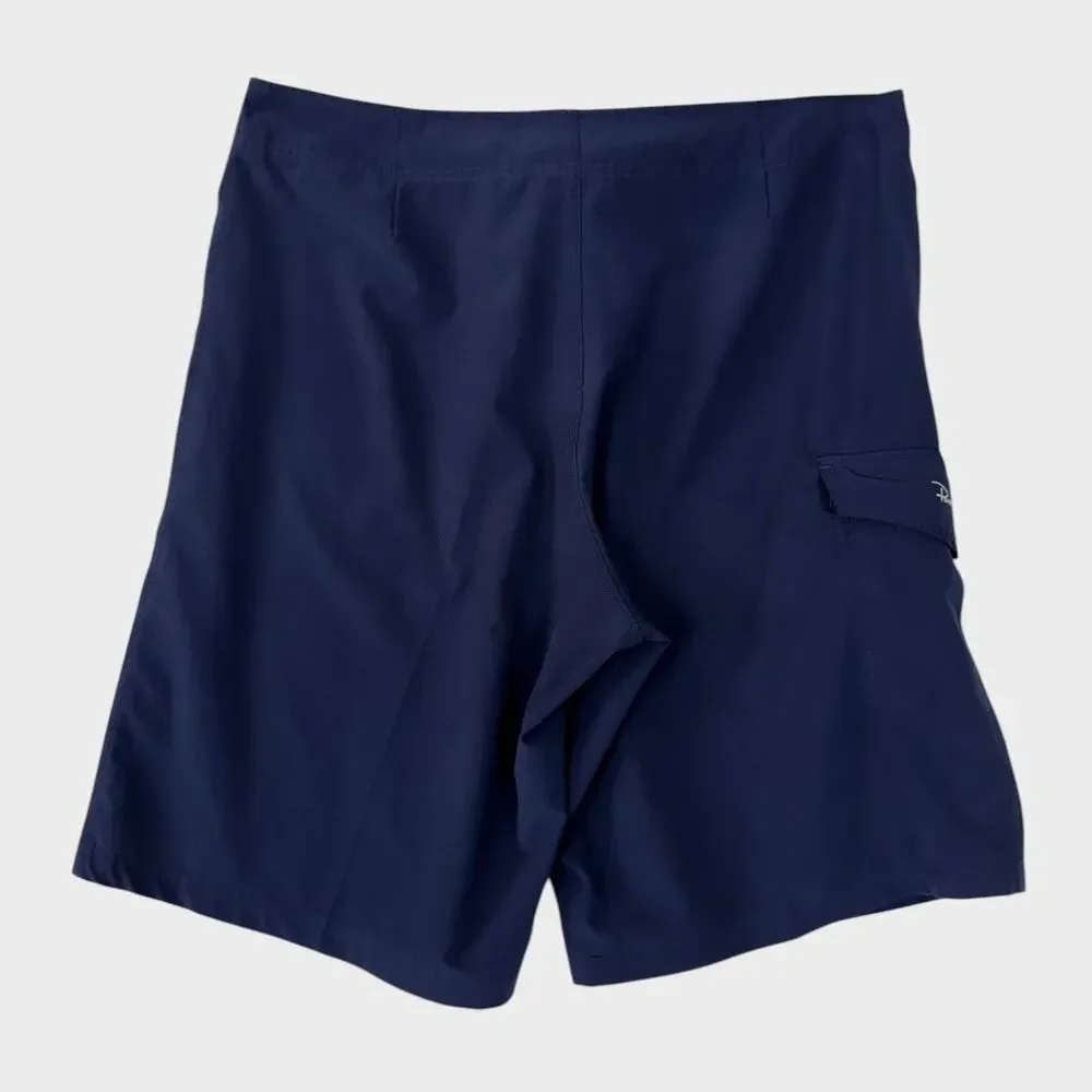Panama Jack Mens Navy Blue Board Shorts Size 36 Polyester Spandex